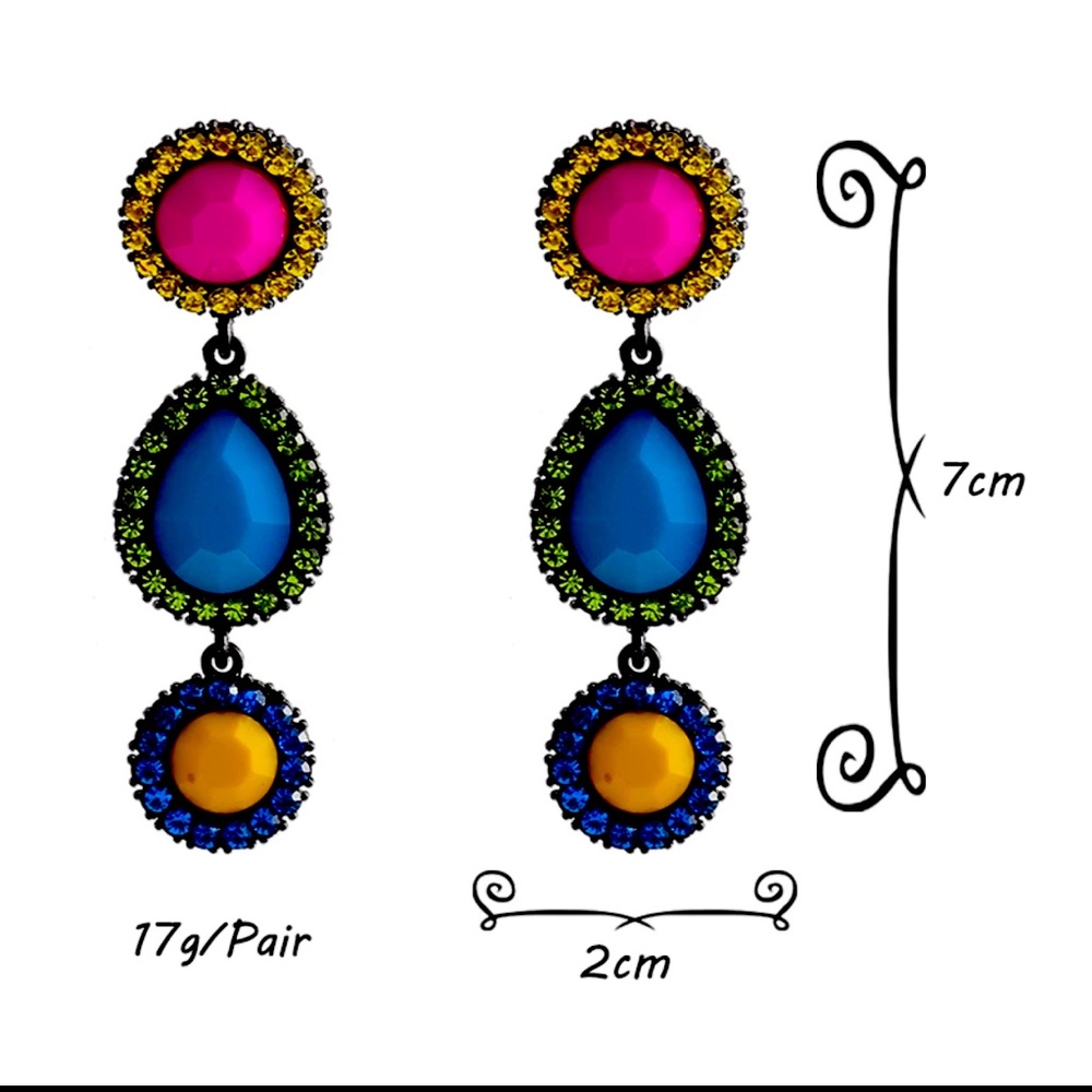 colored earrings